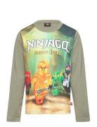 Lwtano 129 - T-Shirt L/S Tops T-shirts Long-sleeved T-Skjorte Green LEGO Kidswear