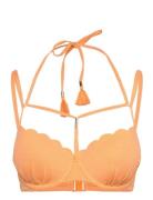 Scallop Lurex Pd Swimwear Bikinis Bikini Tops Wired Bikinitops Orange Hunkemöller
