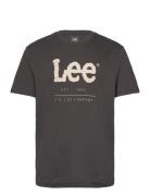 Logo Tee Tops T-Kortærmet Skjorte Black Lee Jeans