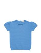 Lt. Knitted Margueritte T-Shirt Tops T-Kortærmet Skjorte Blue Copenhagen Colors