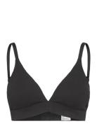 Core Triangle Bralette Lingerie Bras & Tops Soft Bras Bralette Black Organic Basics