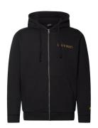 Collegiate Full Zip Hoodie Tops Sweatshirts & Hoodies Hoodies Black Lyle & Scott