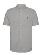 Featherweight Mesh-Ssl-Knt Tops Shirts Short-sleeved Grey Polo Ralph Lauren