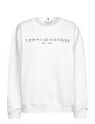 Crv Mdrn Reg Corp Logo Swtshrt Tops Sweatshirts & Hoodies Sweatshirts White Tommy Hilfiger