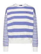 Striped Organic Cotton Terry Sweatshirt Tops Sweatshirts & Hoodies Sweatshirts White Polo Ralph Lauren