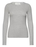 Petriciasw Stripe T-Shirt Long Slee Tops T-shirts & Tops Long-sleeved Grey Sofie Schnoor