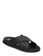 Bialeonardo Cross Slide Nubuck Shoes Summer Shoes Sandals Black Bianco