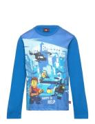 Lwtano 122 - T-Shirt L/S Tops T-shirts Long-sleeved T-Skjorte Blue LEGO Kidswear