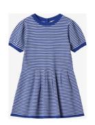 Anchor Stripe Ss Dress Dresses & Skirts Dresses Casual Dresses Short-sleeved Casual Dresses Blue Fliink