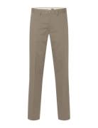 Slhstraight-William Twil 196 Pant W Noos Bottoms Trousers Chinos Beige Selected Homme