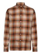 Relaxed Fit Plaid Cotton Shirt Tops Shirts Long-sleeved Brown Polo Ralph Lauren