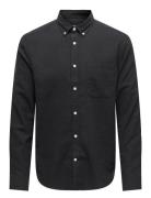 Onsgudmund Slim 1-Pkt Solid Shirt Noos Tops Shirts Casual Black ONLY & SONS