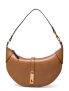 Polo Id Calfskin Mini Shoulder Bag Bags Top Handle Bags Brown Polo Ralph Lauren