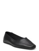 Slfelia Leather Ballerina Ballerinasko Ballerinaer Black Selected Femme