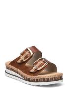 V7955-00 Shoes Summer Shoes Platform Sandals Brown Rieker