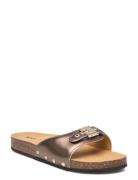 Sl Pescura Margot Leather Flade Sandaler Brown Scholl