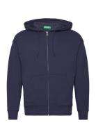 Jacket W/Hood L/S Tops Sweatshirts & Hoodies Hoodies Blue United Colors Of Benetton