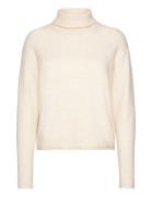 Vmkaden Ls Rollneck Pullover Ga Bf Tops Knitwear Turtleneck Cream Vero Moda