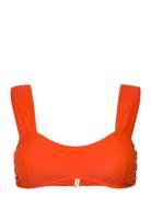 Edwina Bikini Top Swimwear Bikinis Bikini Tops Bandeau Bikinitops Red Twist & Tango