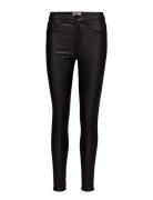 Onlroyal Hw Sk Rock Coated Pim Bottoms Trousers Leather Leggings-Bukser Black ONLY