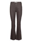 Cedariw Long Pants Bottoms Trousers Leather Leggings-Bukser Black InWear