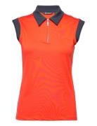 Lds Lily Sleeveless Sport T-shirts & Tops Polos Orange Abacus