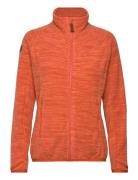 Hareid Fleece W Jacket Nohood Brick Xs Sport Sweatshirts & Hoodies Fleeces & Midlayers Red Bergans