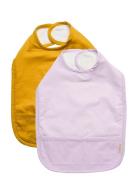 Bibs With Velcro 2-Pack - Golden Mustard/Light Lavender Baby & Maternity Baby Feeding Bibs Sleeveless Bibs Purple Filibabba