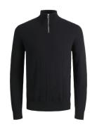 Jjeemil Knit Half Zip Noos Tops Knitwear Half Zip Jumpers Black Jack & J S