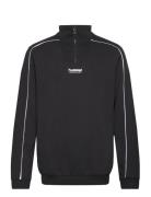 Hmllgc Wesley Half Zip Sweatshirt Sport Sweatshirts & Hoodies Sweatshirts Black Hummel