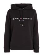 Heritage Hilfiger Hoodie Ls Tops Sweatshirts & Hoodies Hoodies Black Tommy Hilfiger