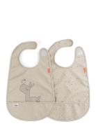 Bib W/Velcro 2-Pack Lalee Baby & Maternity Baby Feeding Bibs Sleeveless Bibs Multi/patterned D By Deer