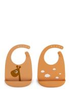 Silic Bib 2-Pack Raffi Baby & Maternity Baby Feeding Bibs Sleeveless Bibs Orange D By Deer