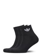 Mid Ankle Sock 3 Pair Pack Lingerie Socks Footies-ankle Socks Black Adidas Originals