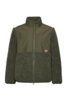 Sherpa Jacket Tops Sweatshirts & Hoodies Fleeces & Midlayers Khaki Green Armor Lux