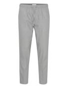 Cfpilou 0066 Drawstring Linen Mix P Bottoms Trousers Casual Grey Casual Friday