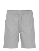 Cfphelix 0066 Linen Mix Shorts Bottoms Shorts Casual Grey Casual Friday