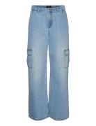 Vmnorth Mr Loose Str Cargo Jeans Vi3331 Bottoms Trousers Cargo Pants Blue Vero Moda