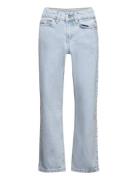 Nadia Midrise Straight Acid Blue Bottoms Jeans Regular Jeans Blue Grunt