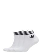 Trefoil Ankle Sock Half-Cushi D 3 Pair Pack Sport Socks Footies-ankle Socks White Adidas Originals