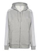 W 3S Fl Fz Hd Tops Sweatshirts & Hoodies Hoodies Grey Adidas Sportswear