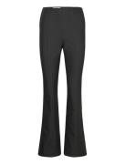 Slfeliana Mw Slim Flared Pant Noos Bottoms Trousers Flared Black Selected Femme
