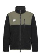 Panel Zip Fleece Tops Sweatshirts & Hoodies Fleeces & Midlayers Khaki Green Resteröds