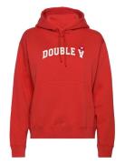 Jenn Arch Hoodie Tops Sweatshirts & Hoodies Hoodies Red Double A By Wood Wood