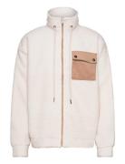 Dpcord Detail Teddy Jacket Tops Sweatshirts & Hoodies Fleeces & Midlayers White Denim Project