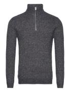 Onsmalaki Reg 7 Half Zip Knit Cs Tops Knitwear Half Zip Jumpers Navy ONLY & SONS