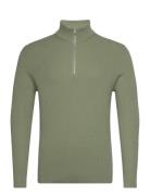 Onsphil Reg 12 Cotton Half Zip Knit Noos Tops Knitwear Half Zip Jumpers Khaki Green ONLY & SONS