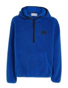 Sherpa Half Zip Hoodie Tops Sweatshirts & Hoodies Fleeces & Midlayers Blue Calvin Klein Jeans