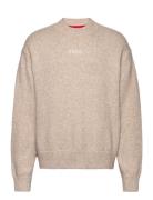 Seese Designers Knitwear Round Necks Beige HUGO