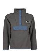Yokto K 1/2 Button Sport Sweatshirts & Hoodies Sweatshirts Grey Didriksons